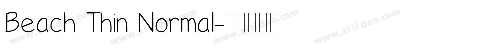 Beach Thin Normal字体转换
